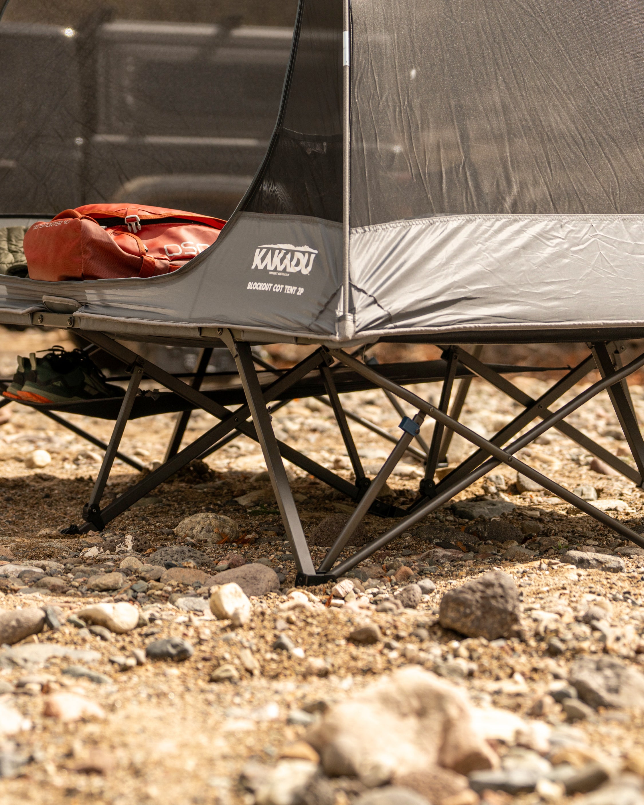 Kakadu BlockOut Cot Tent 2P comfortable dual cot mattress support 330 lbs per side