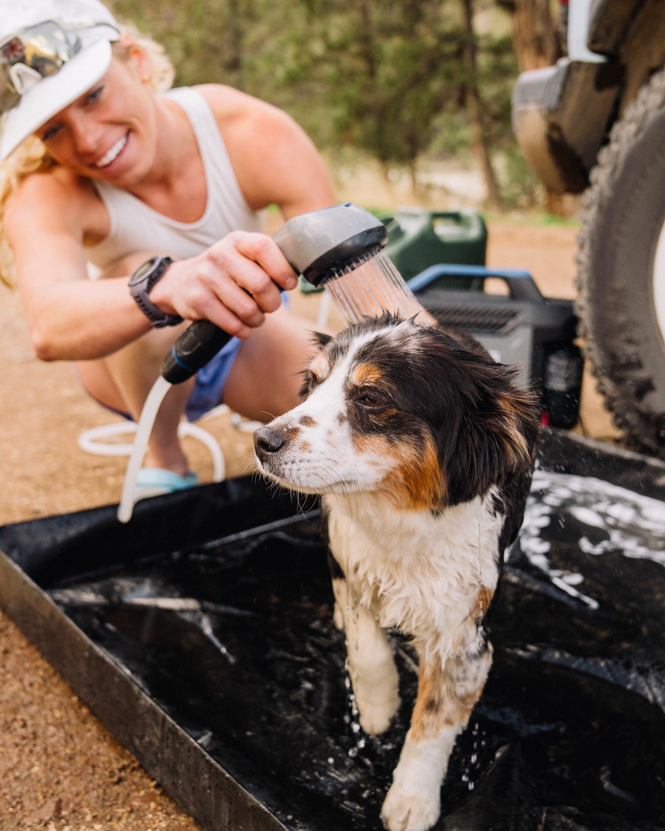 Kakadu Outback Shower multi-purpose use washing dishes cleaning pets rinsing gear camping