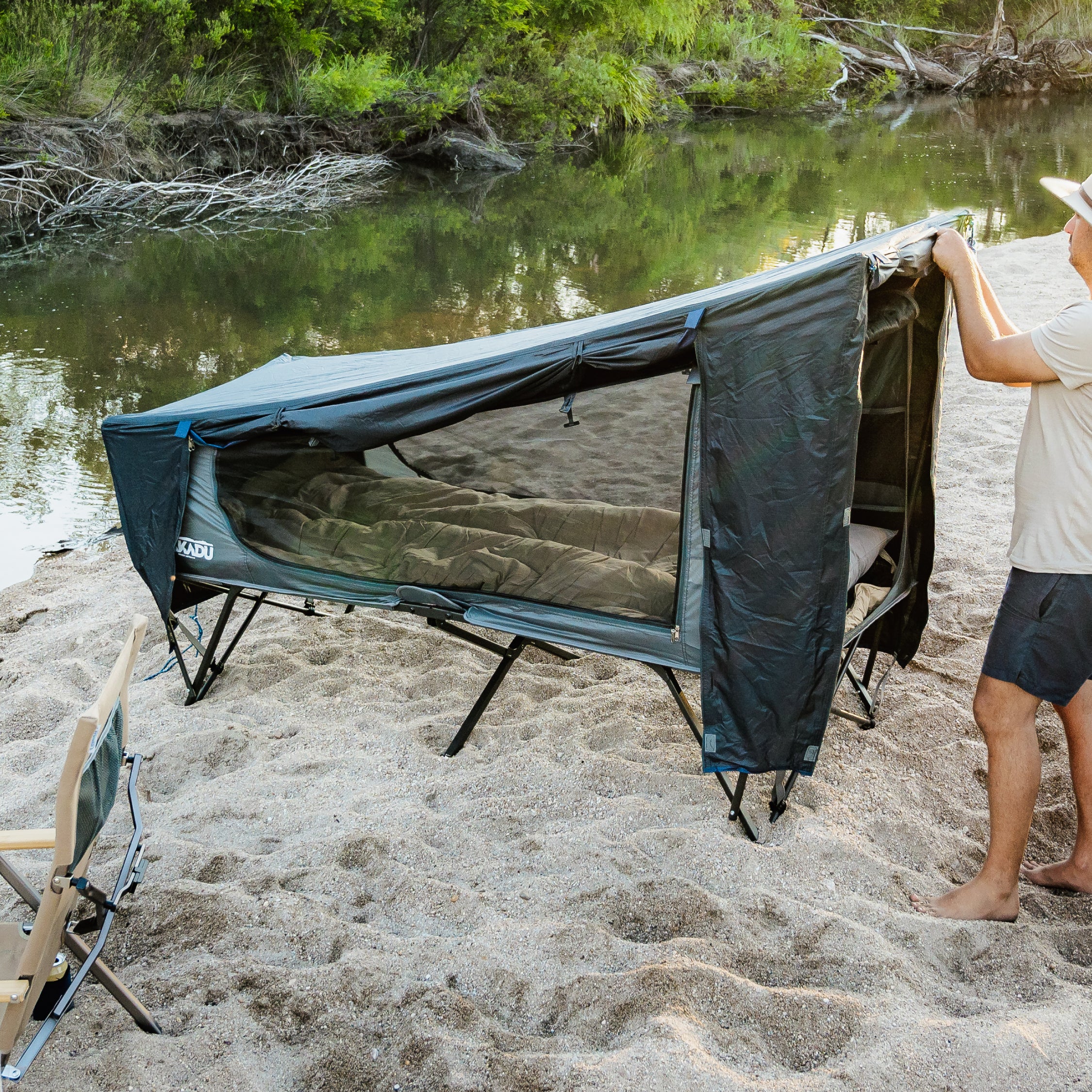 Shop BlockOut Cot Tent 1P – Compact Camping Cot | Kakadu USA