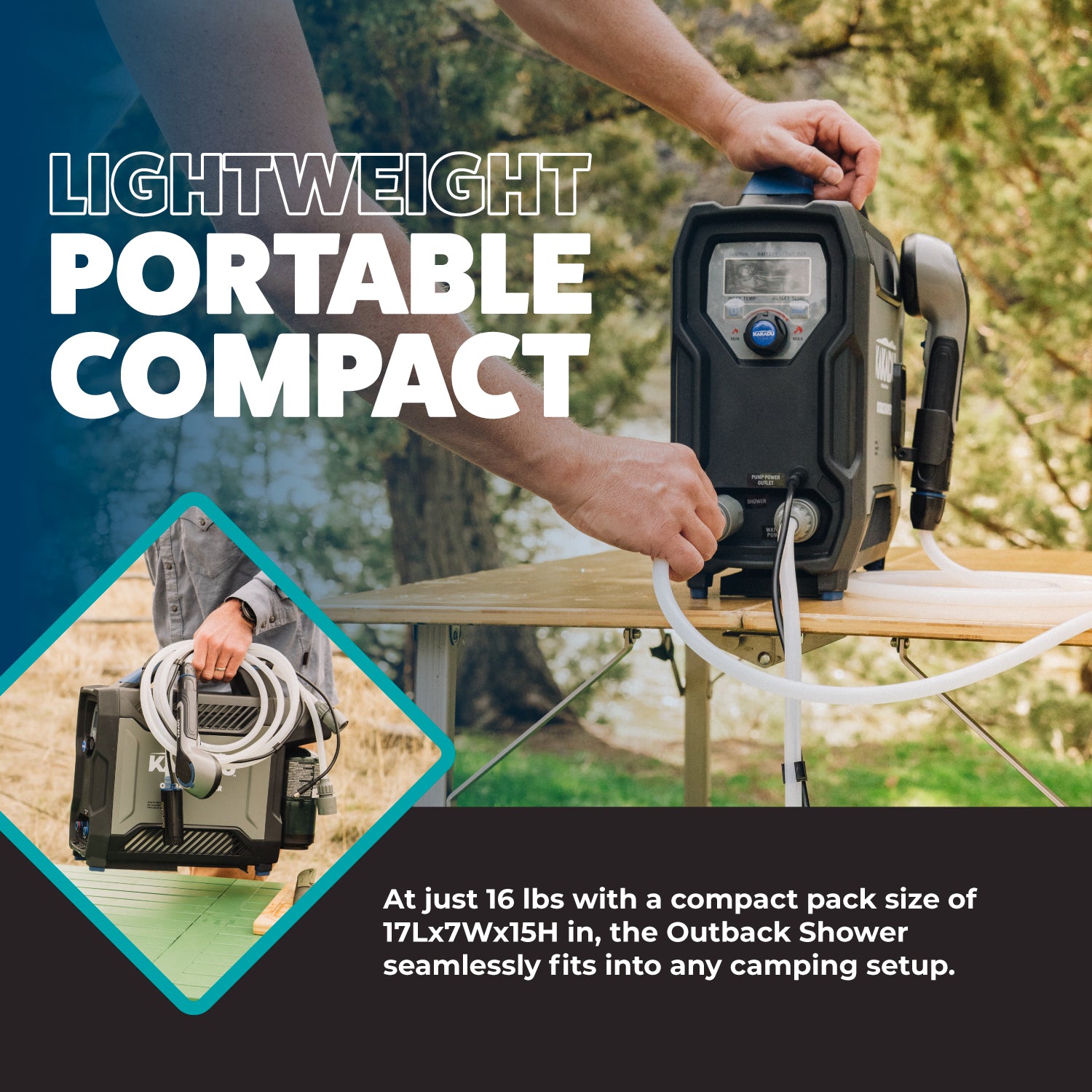 Shop Portable Camping Shower - Outback Shower | Kakadu USA